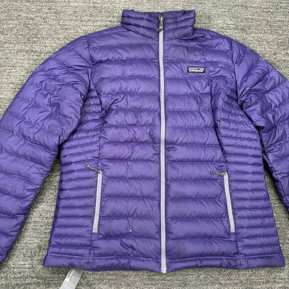 Patagonia Down Sweater Full Zip Jacket Womens XL Purple Insulated Puffer Puff - Picture 3 of 15
